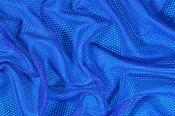 Blue crumpled nonwoven fabric background — Stock Photo, Image
