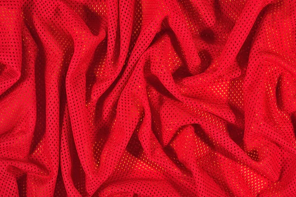 Merah kusut kain tanpa tenunan pada kuning — Stok Foto