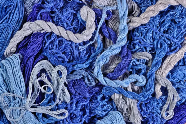 Colorful embroidery floss as background texture — Stock Photo, Image