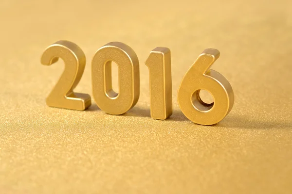 2016 rok zlatá čísla — Stock fotografie