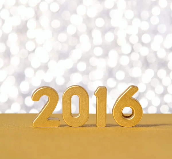2016 números de ouro ano — Fotografia de Stock