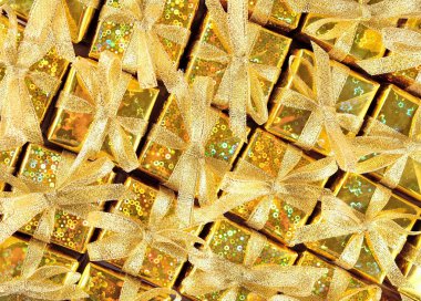 Arka plan olarak altın hediye 