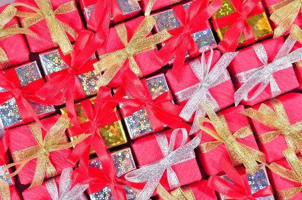 Colorful gifts as background — Stock Photo, Image