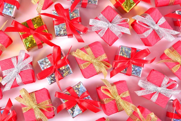 Colorful gifts as background — Stock Photo, Image