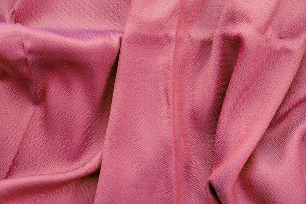 Fundo de tecido de seda rosa com textura — Fotografia de Stock