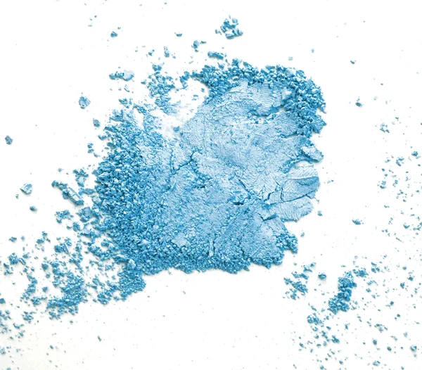 Crushed makeup on white background. The eye shadows. — Stock Photo, Image