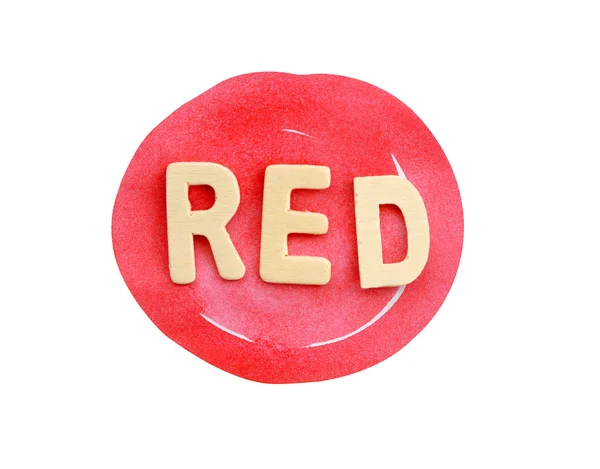 Rojos Resumen Circle Stroke en blanco con texto (ruta de recorte ) — Foto de Stock
