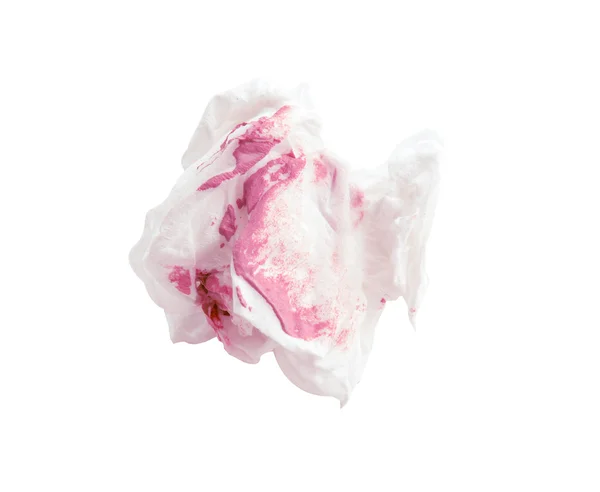 Used tissue paper isolate (clipping path) — Stock Photo, Image