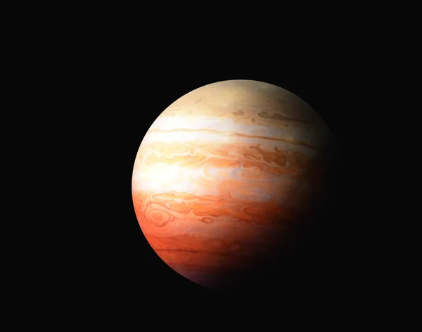 siyah bir arka plan, Nasa tarafından döşenmiş bu görüntü yüksek çözünürlüklü unsurları gezegen Jüpiter
