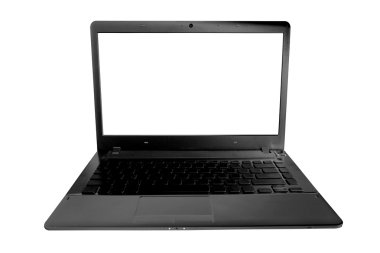 Beyaz, kırpma yolu dahil izole laptop