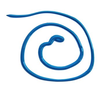 beyaz zemin üzerine mavi şerit satır bilmece burgu