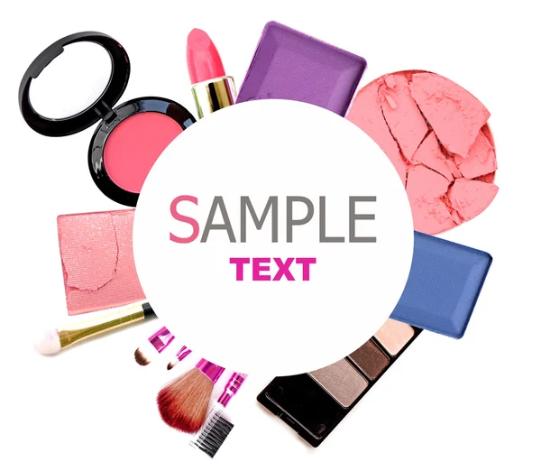 Various cosmetics isolated over white — Stock Photo, Image