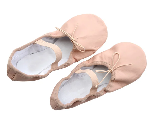 Kindertanzschuhe Ballerina isoliert auf weiß (Clipping Pfad) — Stockfoto