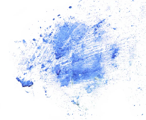 흰색 바탕에 파란색 먼지 아이섀도우 — 스톡 사진
