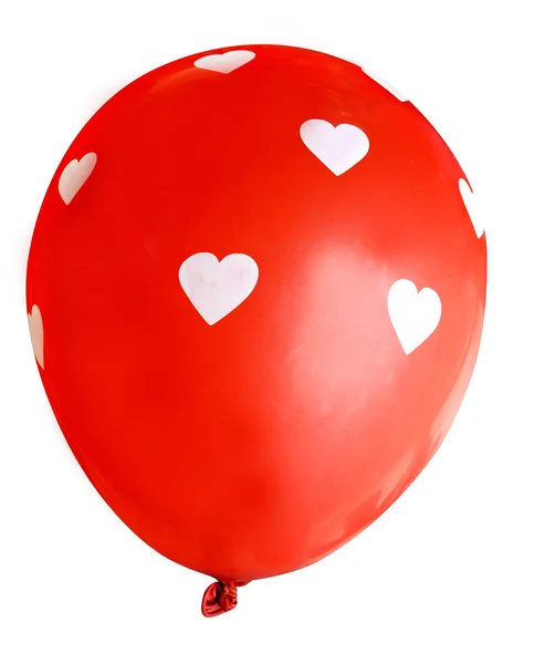 Red balloon isolated on white background (clipping path) — Stock Photo, Image