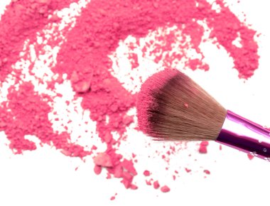 profesyonel makyaj fırça gökkuşağı üzerinde göz farı ezilmiş