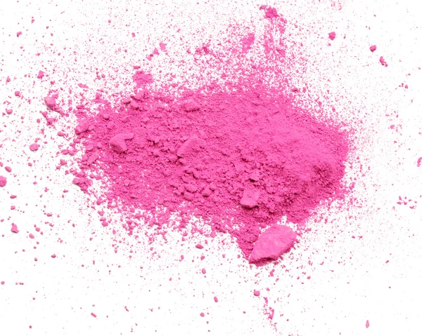 Schiacciato ombretto rosa isolato su sfondo bianco — Foto Stock