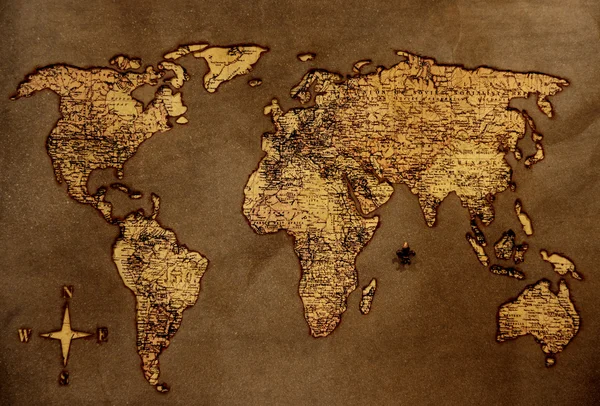 Dünyanın klasik haritası. — Stok fotoğraf