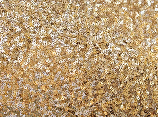 Cloth embroidered with gold sequins, background — Stock Photo, Image