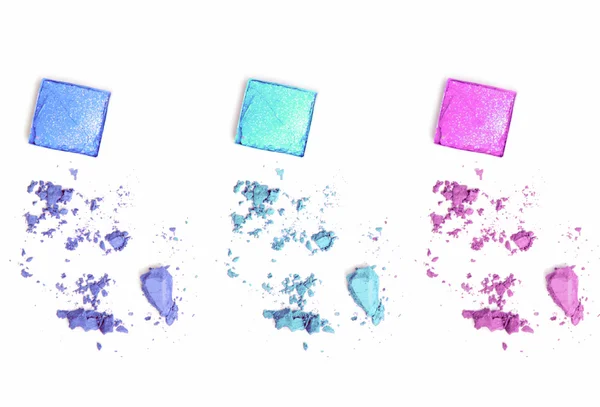 Set of various crushed eyeshadows — Stock Photo, Image