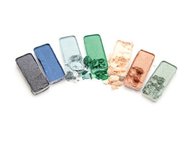 güzel parlak göz gölgeler beyaz izole