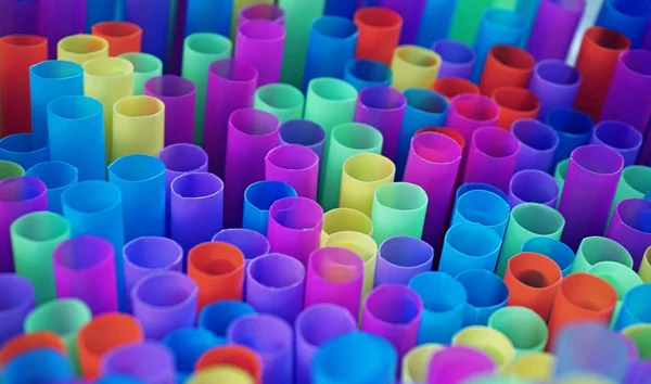 Colorful drinking straws background — Stock Photo, Image