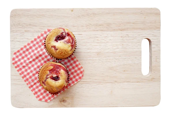 Homemade strawberry muffins — Stock Photo, Image