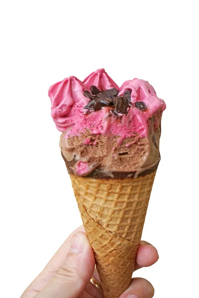 Helado de bayas, aislado sobre fondo blanco — Foto de Stock