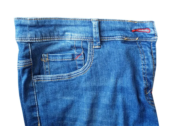 Blaue Jeans isoliert auf weiß — Stockfoto