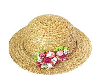 Bambu beyaz zemin üzerine yapılan çocuk şapka