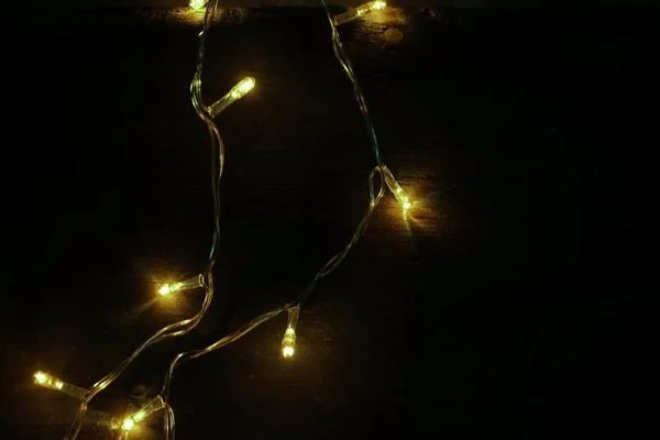 Decoração de Natal luzes guirlanda . — Fotografia de Stock