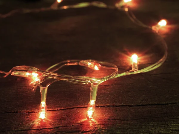 Guirlande de lumières décoration de Noël . — Photo