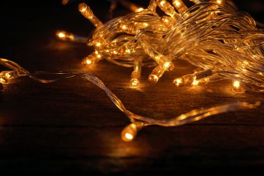 Noel dekorasyon ışıklar çelenk.