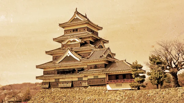 Castillo de Matsumoto, Japón (foto de estilo antiguo ) — Foto de Stock