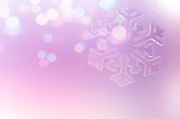 Fondo de nieve de vacaciones de invierno, Pink Bokeh . —  Fotos de Stock