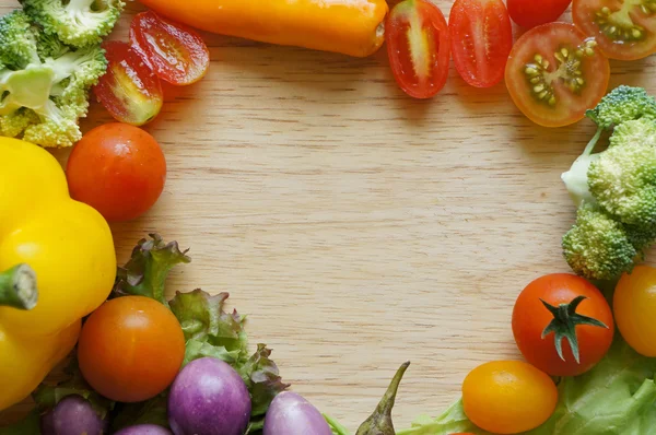 Quadro de legumes e frutas colheita outono — Fotografia de Stock