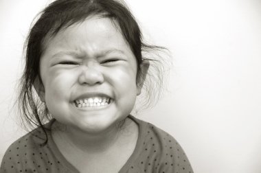 Çocuk diş beyaz arka plan üzerinde gösterilen