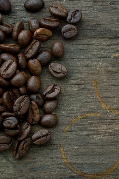Coffee on grunge wooden background — Stock Photo, Image