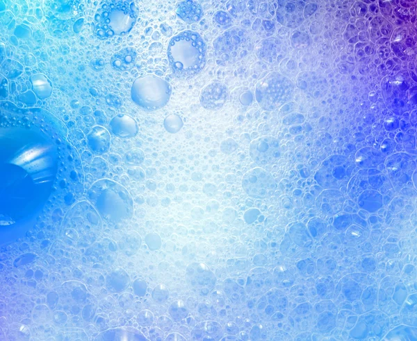 Soapsuds background with air bubbles abstract texture — Stock Photo, Image