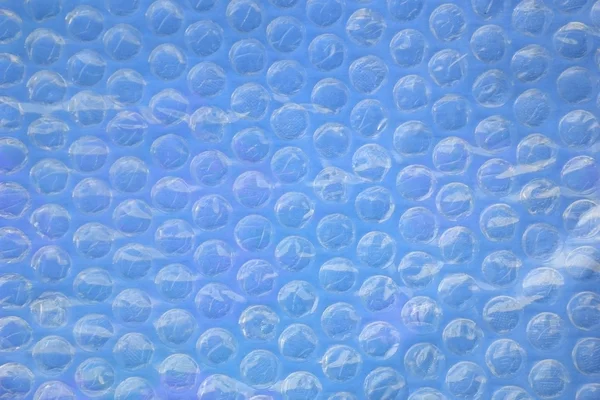 파란색 플라스틱 버블 랩 패턴 — 스톡 사진