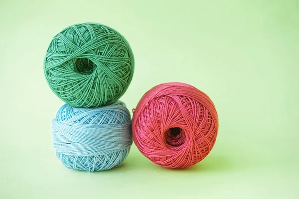 Close up three thread rolls — Stock Photo, Image