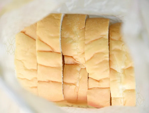 Bread in a plastic bag — Stock Photo, Image