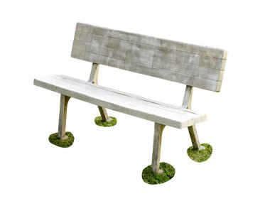 Plastik sandalye üzerinde beyaz izole. Kırpma yolu dahil.