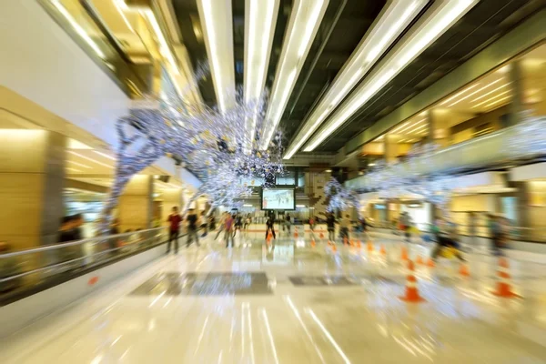 People playing ice skating (motion blurred with perspective) — Stock Photo, Image