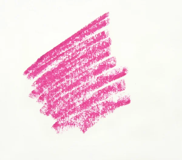 Cera vermelha pastel crayon spot isolado no fundo branco — Fotografia de Stock