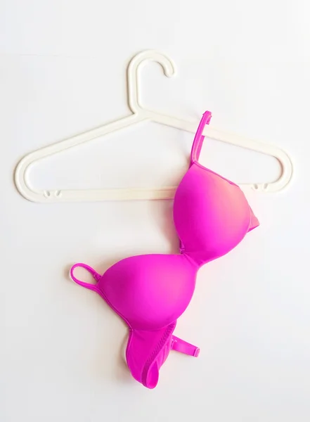 Summer concept, bra on coat hanger (Pop art style) — Stock Photo, Image