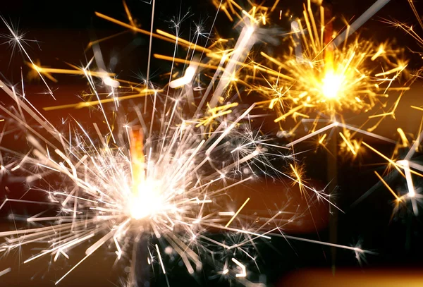 Holiday sparkler macro close up — Stock Photo, Image