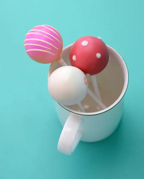 Sweet sake ball stick in cup — Stock Photo, Image