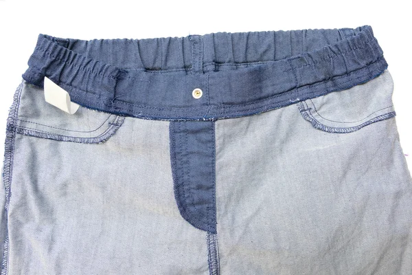 Calça jeans isolada no fundo branco (reverter lado ) — Fotografia de Stock