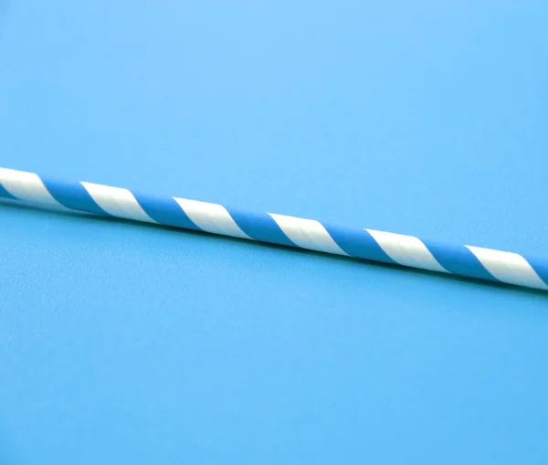 Blue and white straw — Stock Photo, Image